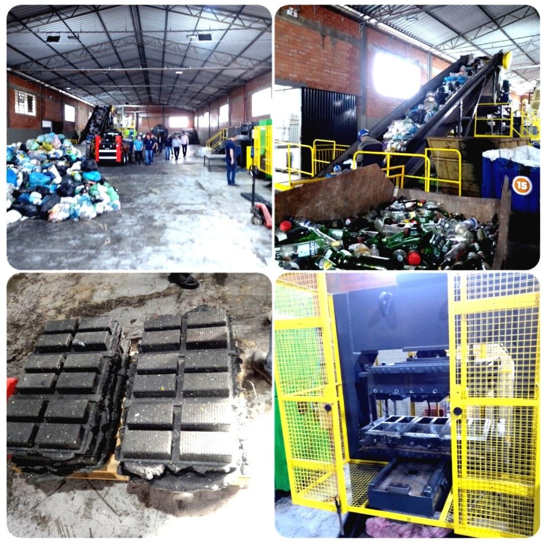 Visita técnica na Usina de Reciclagem do SAMAE em S. Bento do Sul